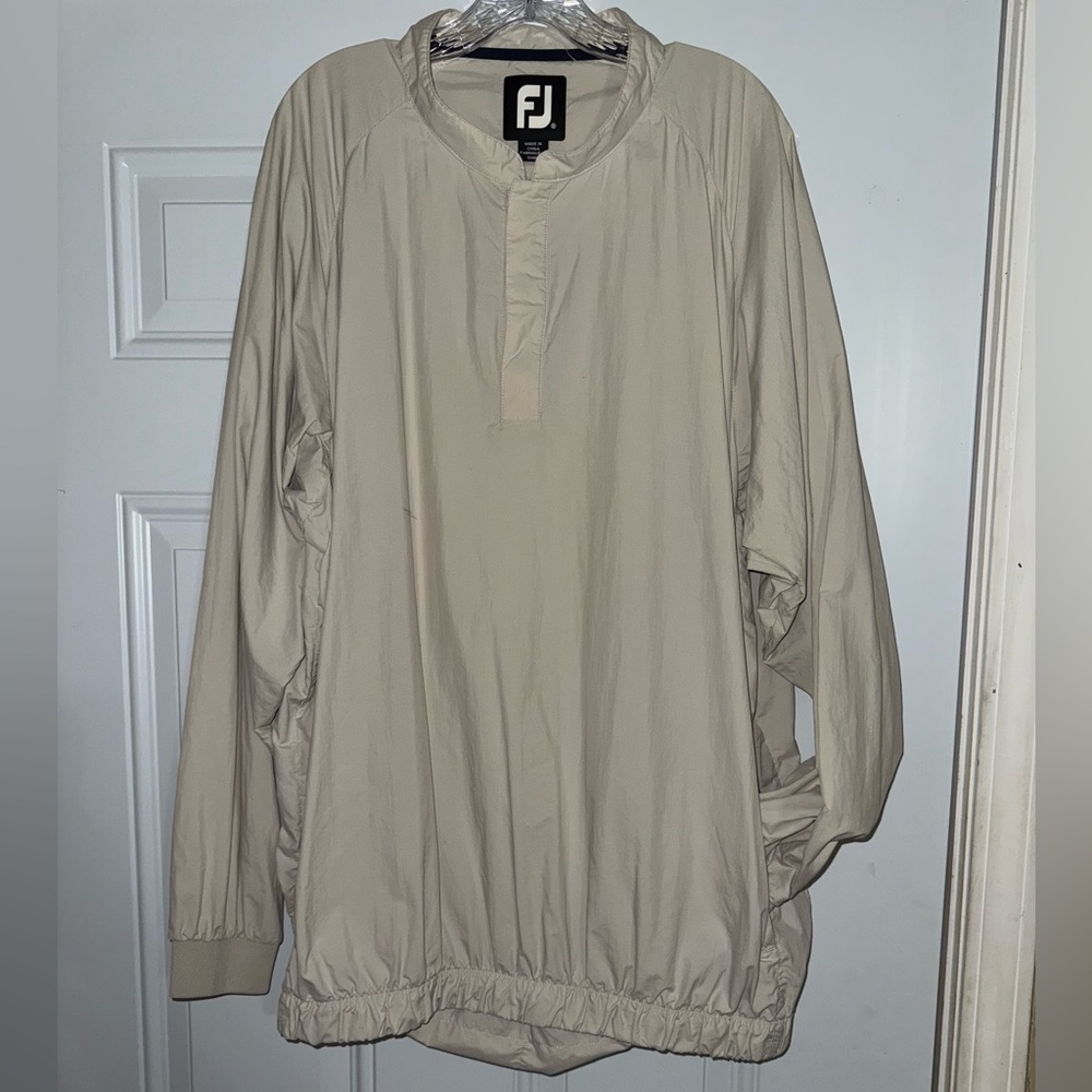 FootJoy Light Tan Windbreaker Pullover XXL